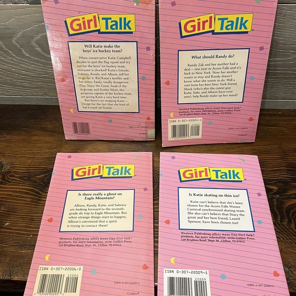 Girl Talk Book‎ Series Vintage 1990s LOT OF 4 L E Blair 2 4 6 9 Paperback Books